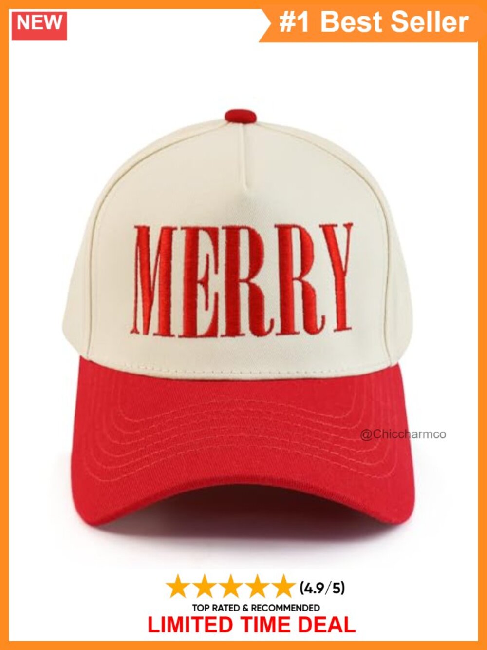 MERRY Embroidered Cotton Trucker Hat Baseball Cap Christmas Gift